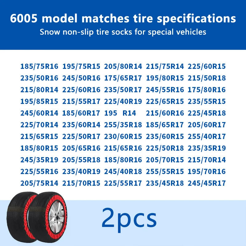 Car Wheel Chains Winter Anti-Slip - Emergency Easy Installation Snow Socks
