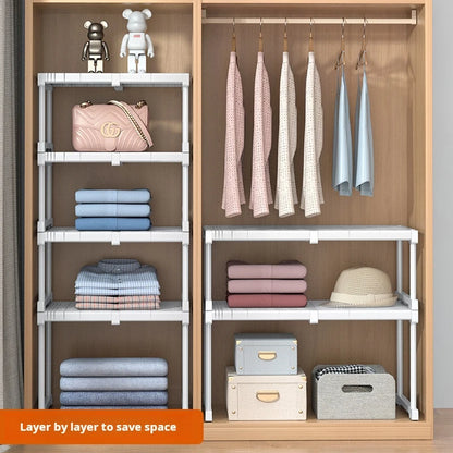 Adjustable Multifunctional Wardrobe Organizer - Storage Clothing Shoes Kitchen
