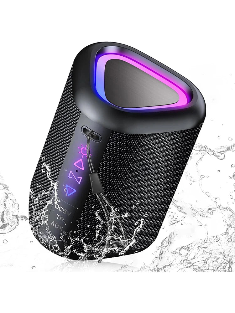 2025 LED IPX7 Bluetooth Speaker - Portable 24H Enhanced Bass