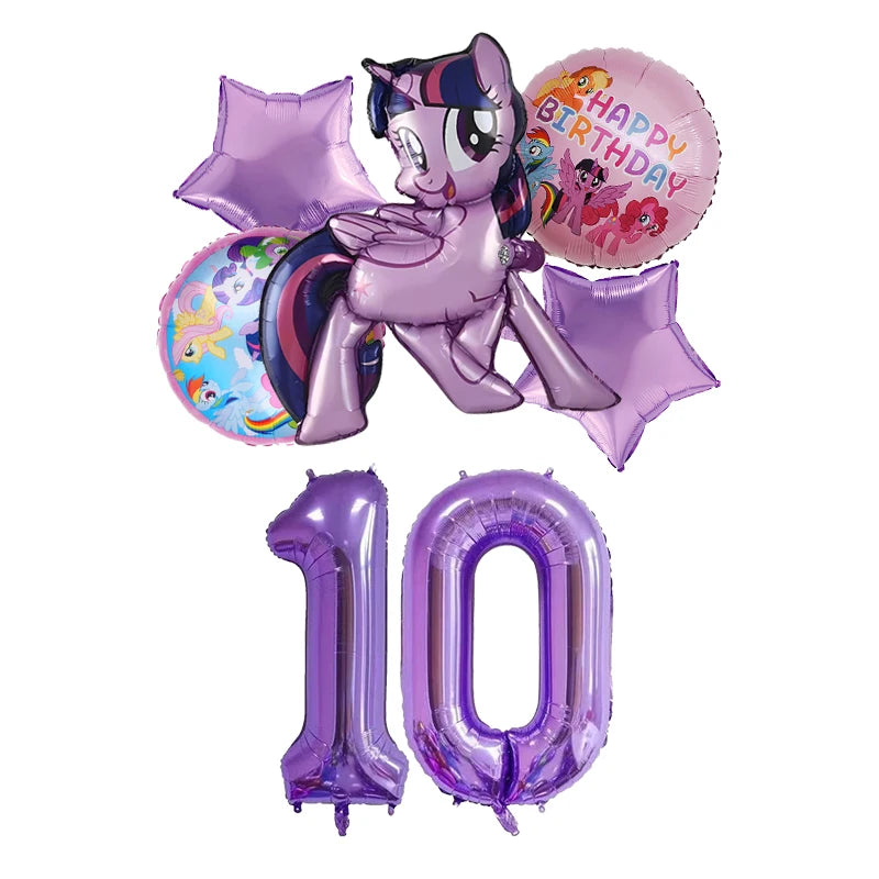 My Little Pony Number Balloons 1-10 Unicorn - Birthday Baby Shower Party