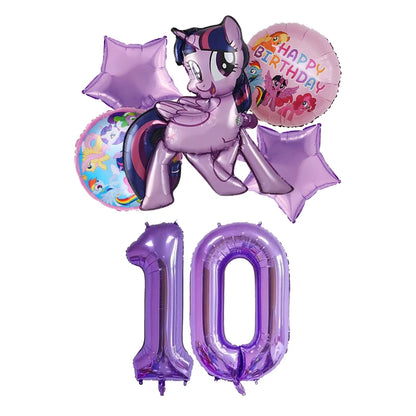My Little Pony Number Balloons 1-10 Unicorn - Birthday Baby Shower Party