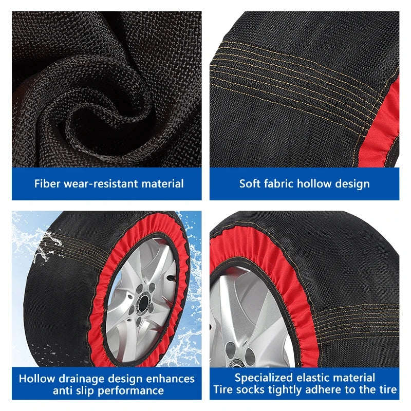 Car Wheel Chains Winter Anti-Slip - Emergency Easy Installation Snow Socks