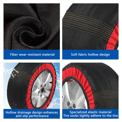 Car Wheel Chains Winter Anti-Slip - Emergency Easy Installation Snow Socks