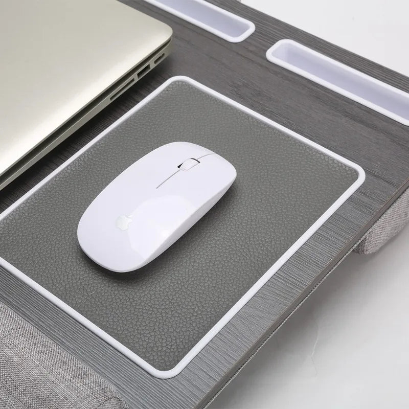 Portable Multifunctional Laptop Table - Double Groove Non-Slip Mouse Pad Sofa