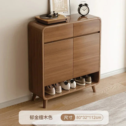 Nordic Luxury Shoe Cabinet with Drawers - Storage Space-Saving Interior