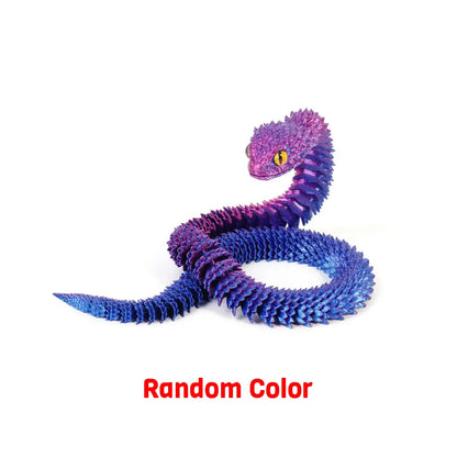 3D Printed Snake Fidget Toy – Movable Joint Figurine