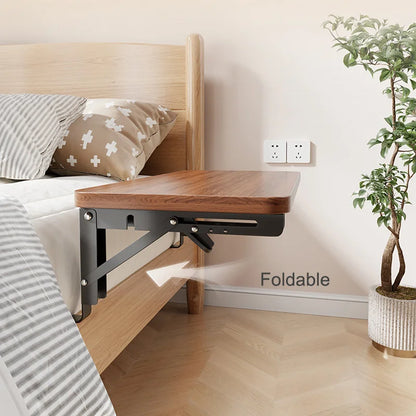 Foldable Bed Dorm Organizer - Attachable Bedside Under-Bed Storage Shelf