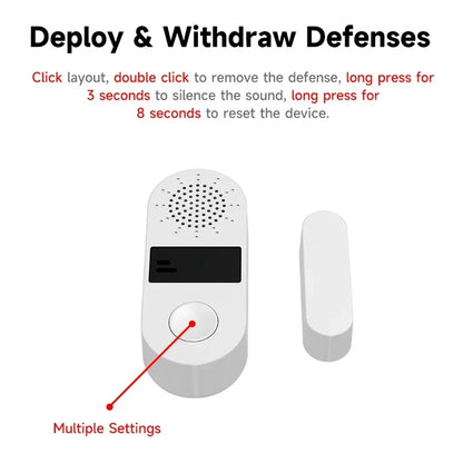Tuya WiFi Dogold Window Sensgold - Sound Light Alarm Security Home