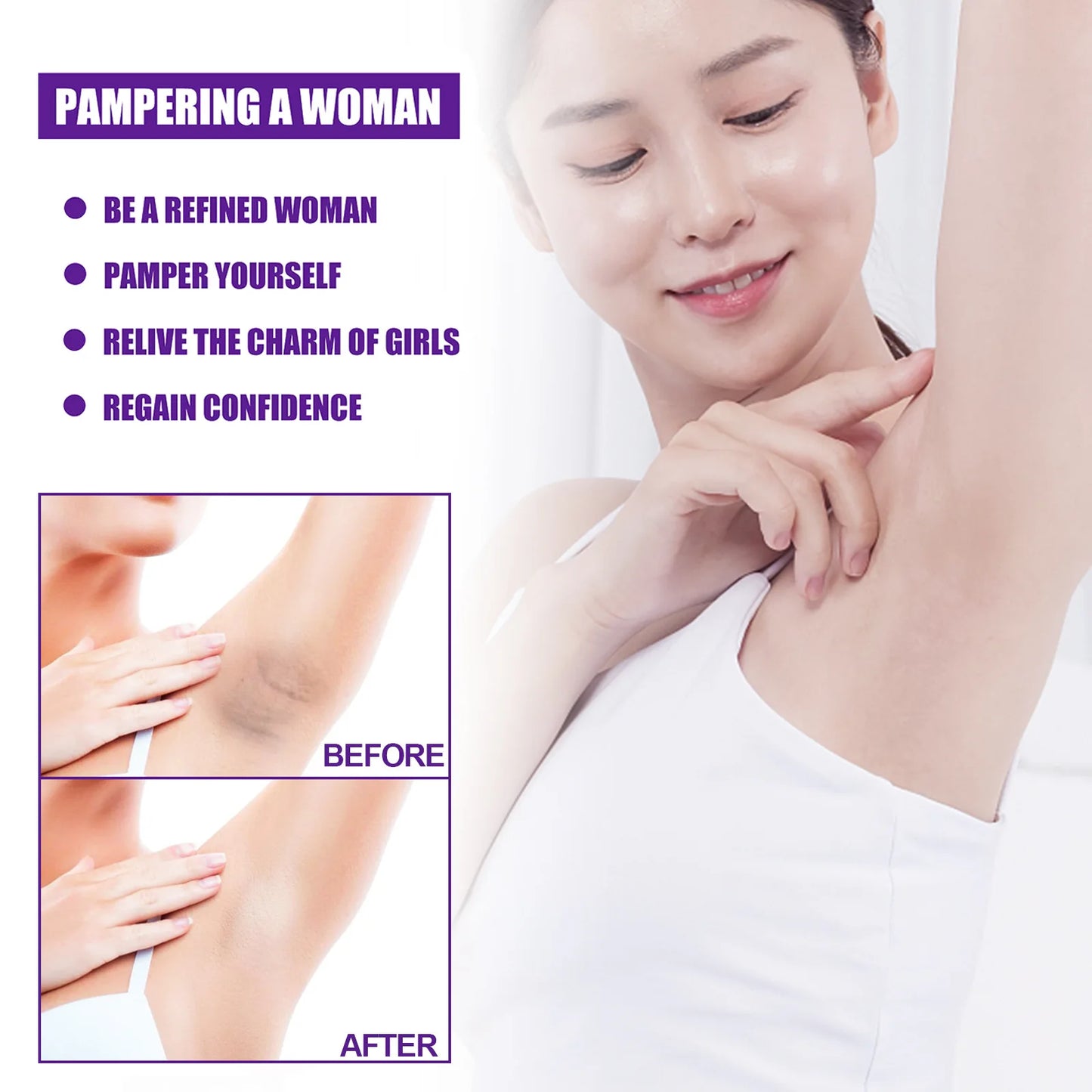 Body Whitening Cream - Intimate Areas Lips Armpits Knees Buttocks