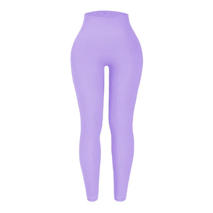 Yoga Leggings Women's High Waist - Knit Stretch Sports