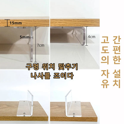 Monitor Stand 60/80CM Wood - Desk Storage Organizer