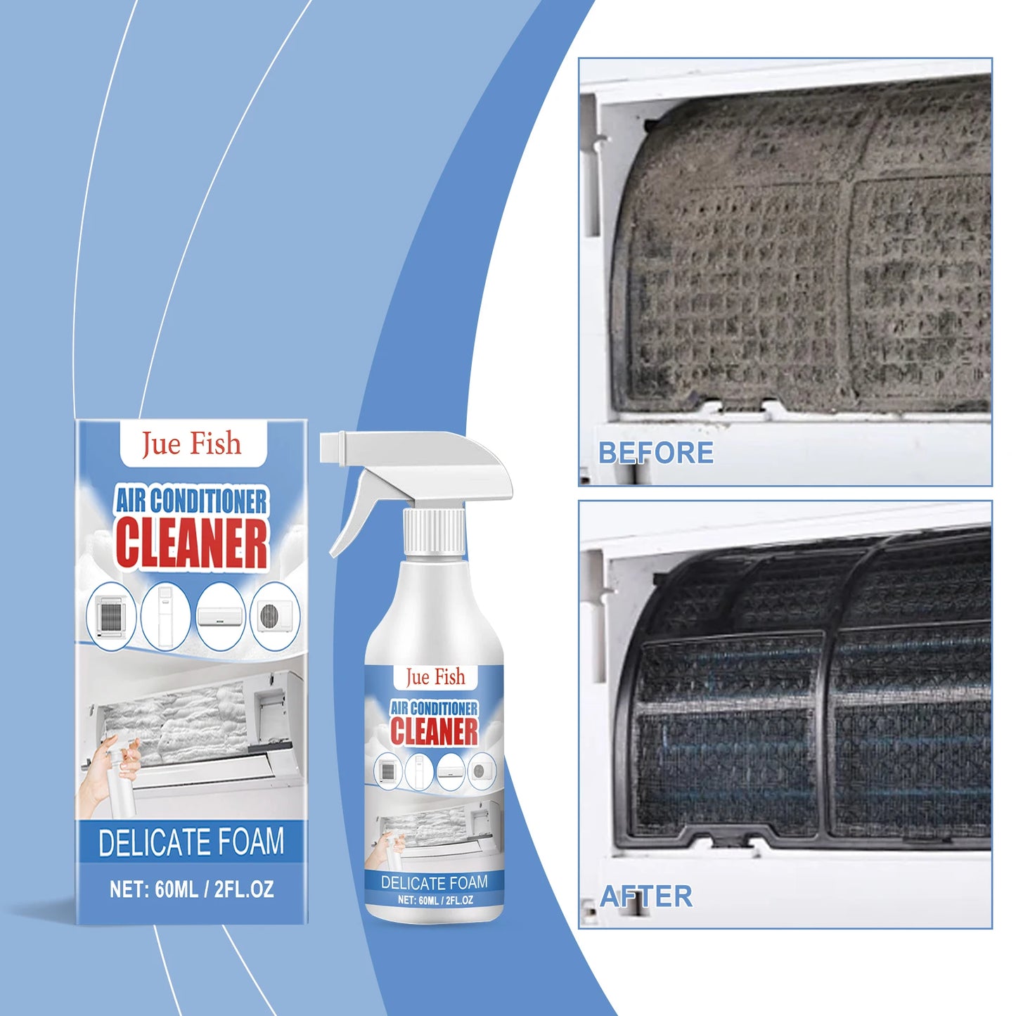Air Conditioner Cleaning Spray - Disinfectant Anti-Bacterial Long-Lasting Fragrance