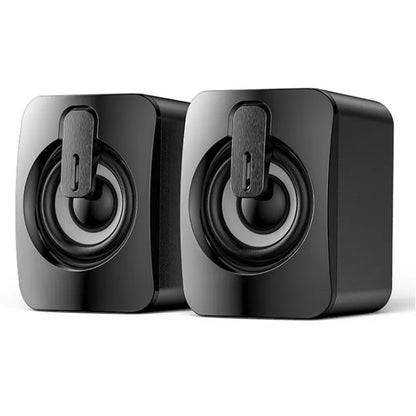 PC USB LED Speaker - Stereo HIFI Micphone Wired Desk
