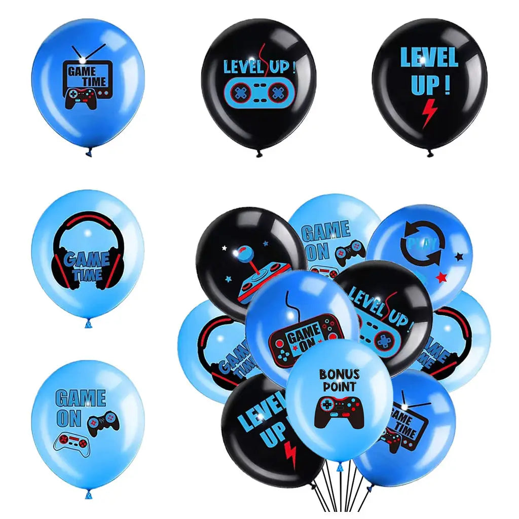 Video Game Balloons 10pcs - Gamer Theme Controller Birthday Boys