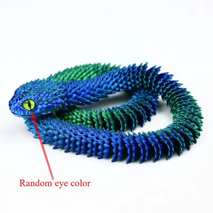 3D Printed Snake Fidget Toy – Movable Joint Figurine