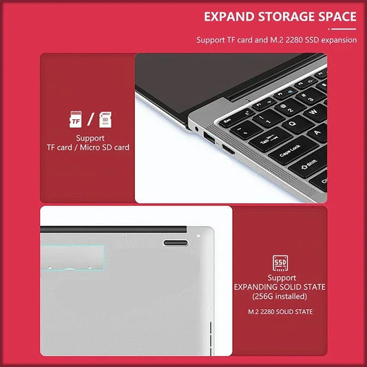 Laptop 14.1'' Windows 11 Pro 4-Core Intel 128GB-1TB SSD - Student Portable