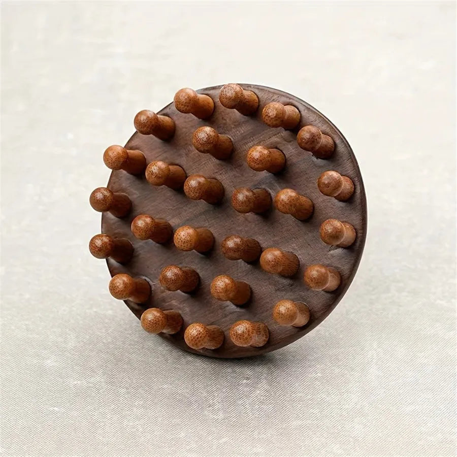 Scalp Massager Mahogany Ergonomic - Relaxation Tool Full Body