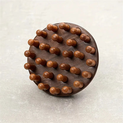 Scalp Massager Mahogany Ergonomic - Relaxation Tool Full Body