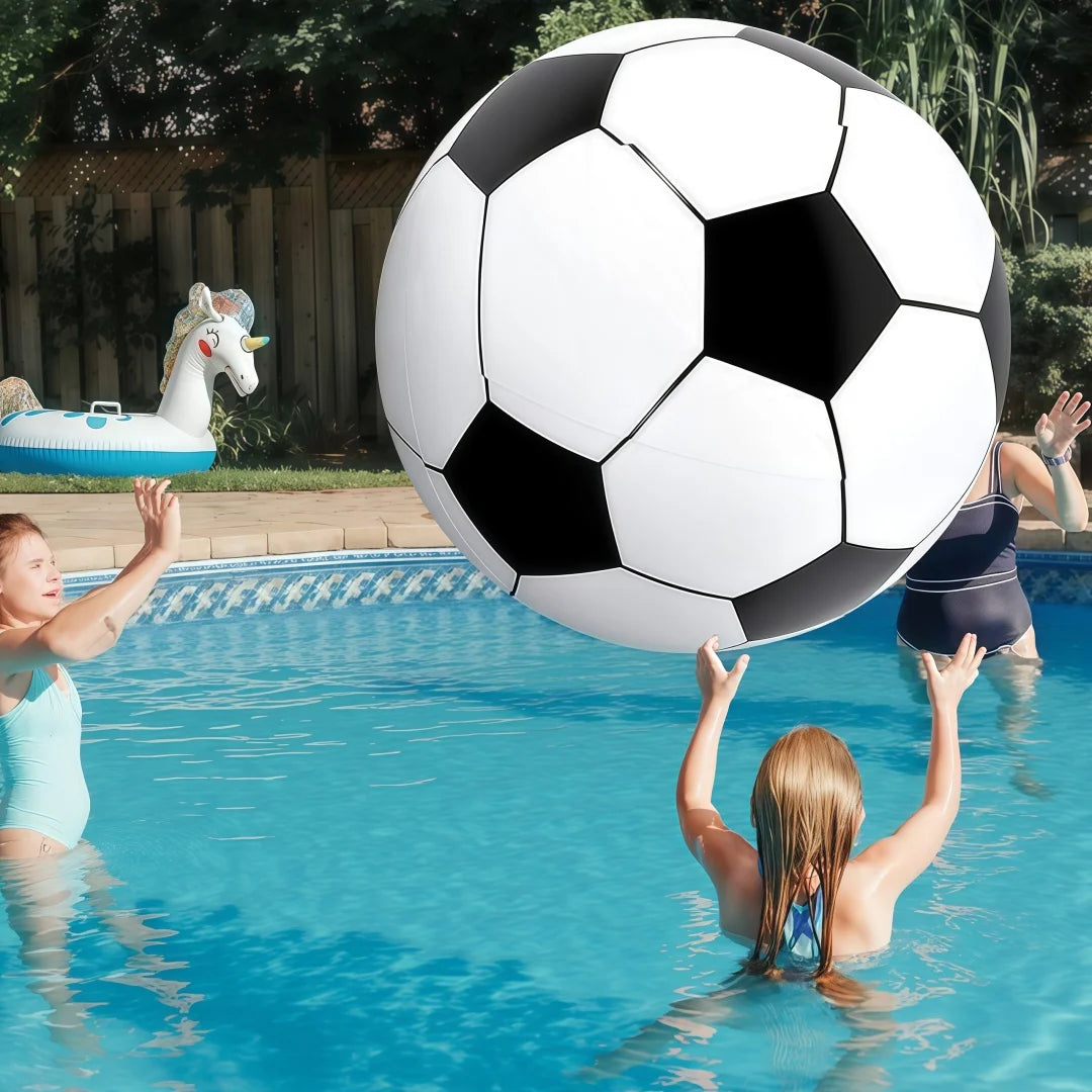 Giant Inflatable PVC Thick Football Ball - Outdoor Beach School Sports Game