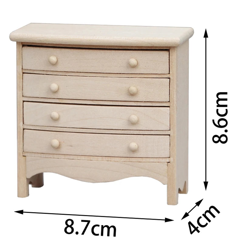 Home Miniature 1:12 Doll Furniture Storage Drawers - Decorative Accessory