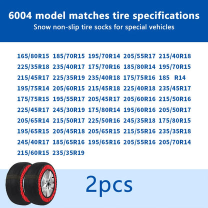 Car Wheel Chains Winter Anti-Slip - Emergency Easy Installation Snow Socks