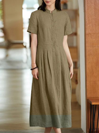 Dress Maxi Women's Cotton Bohemian ZANZEA - Shirt Long Long Sleeve Fall