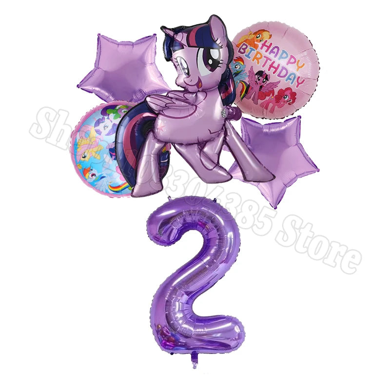 My Little Pony Number Balloons 1-10 Unicorn - Birthday Baby Shower Party