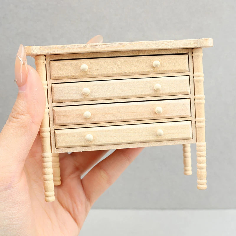 Home Miniature 1:12 Doll Furniture Storage Drawers - Decorative Accessory