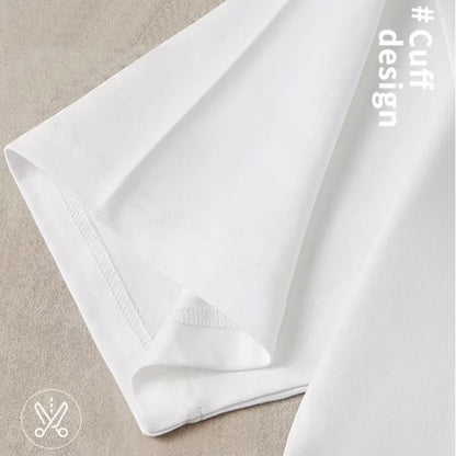 T-Shirt Men's Cotton Premium Round Collar Short Sleeve - Breathable Summer