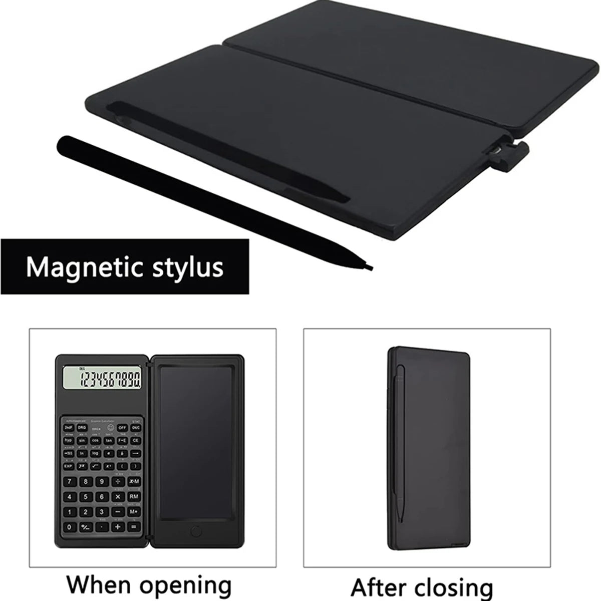 Scientific Calculator 2-in-1 Foldable - 6" LCD Drawing Tablet Desk