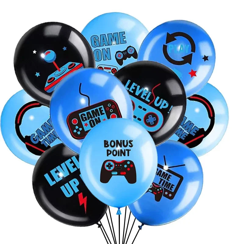 Video Game Balloons 10pcs - Gamer Theme Controller Birthday Boys