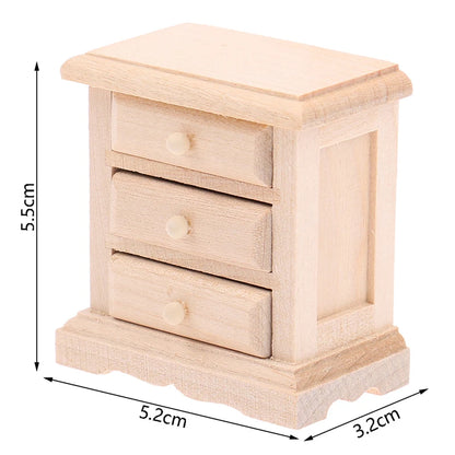 Home Miniature 1:12 Doll Furniture Storage Drawers - Decorative Accessory