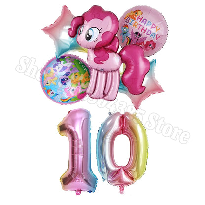 My Little Pony Number Balloons 1-10 Unicorn - Birthday Baby Shower Party
