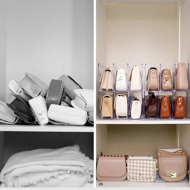 Handbag Wardrobe Organizer Transparent - Shelf Storage Display