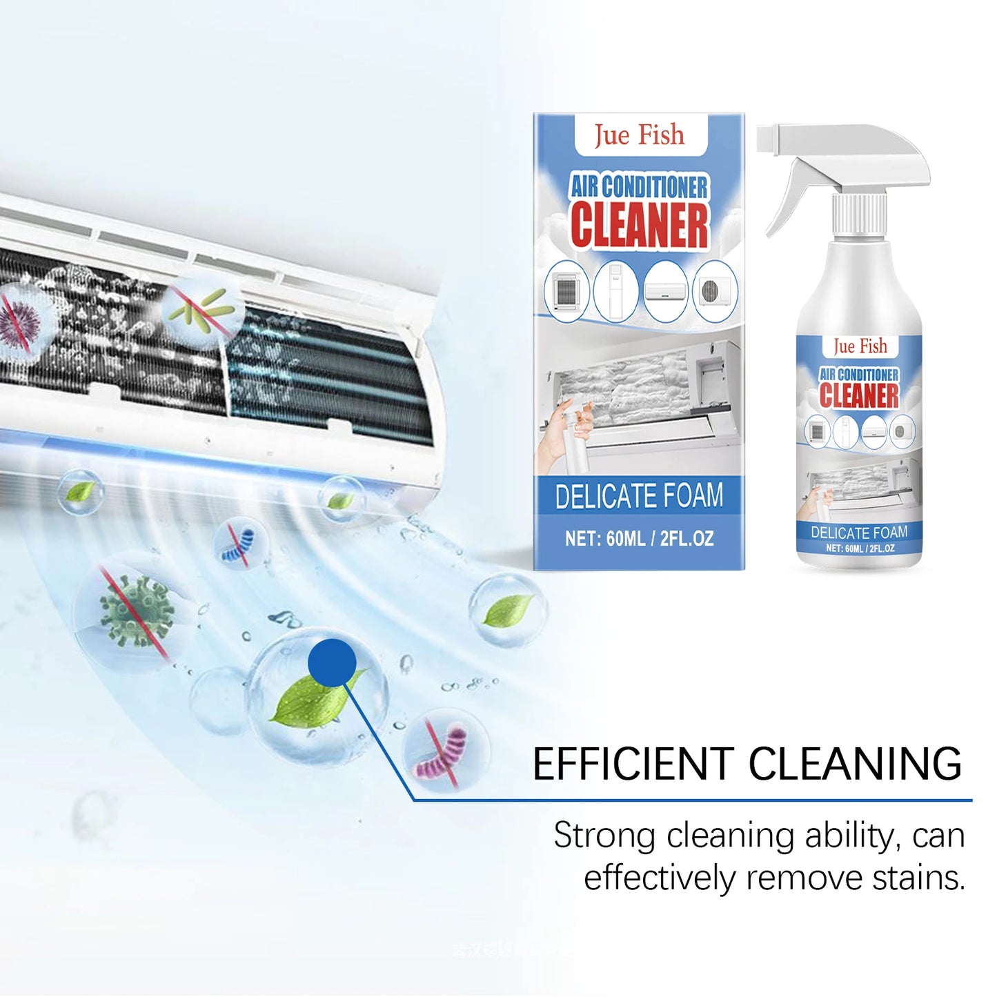Air Conditioner Cleaning Spray - Disinfectant Anti-Bacterial Long-Lasting Fragrance
