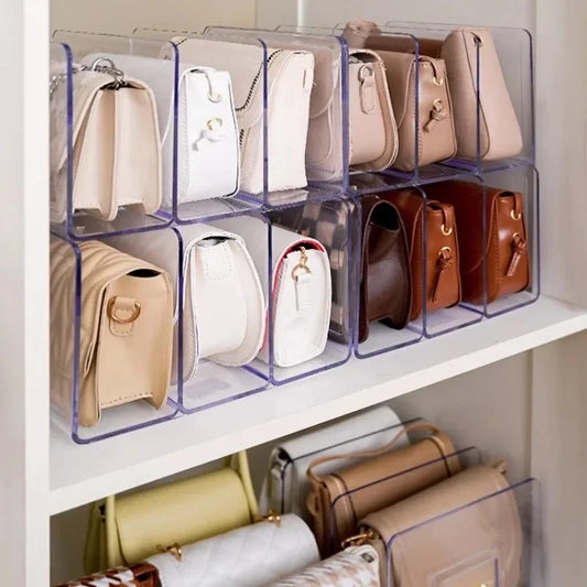 Handbag Wardrobe Organizer Transparent - Shelf Storage Display