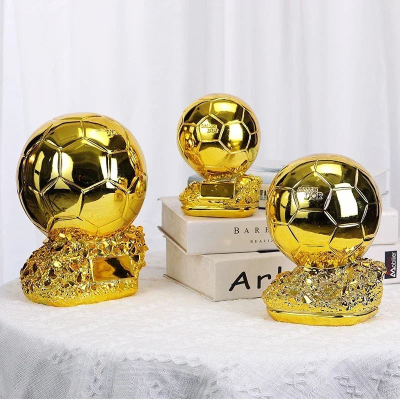 Football Golden Ball Trophy 15/20/25cm - Player Award Decor Home