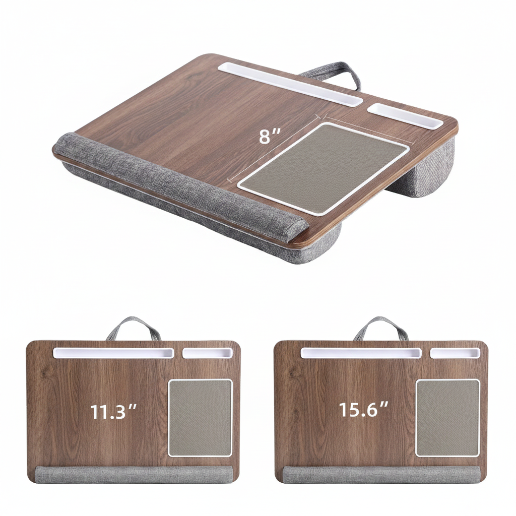 Portable Multifunctional Laptop Table - Double Groove Non-Slip Mouse Pad Sofa