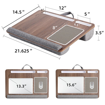 Portable Multifunctional Laptop Table - Double Groove Non-Slip Mouse Pad Sofa