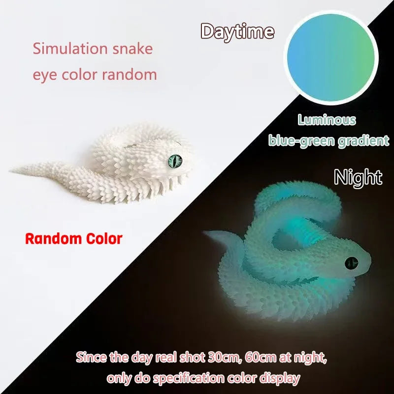 3D Printed Snake Fidget Toy – Movable Joint Figurine