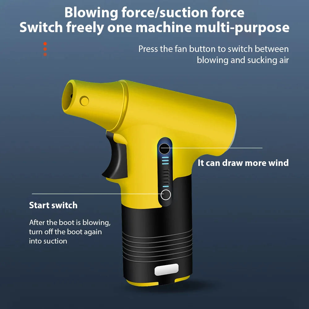 Electric Duster 130000RPM - Mini Turbo Blower Vacuum 2-in-1