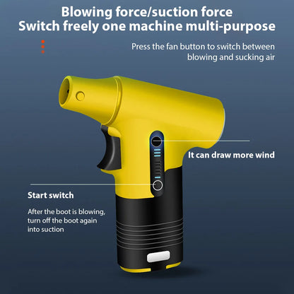 Electric Duster 130000RPM - Mini Turbo Blower Vacuum 2-in-1