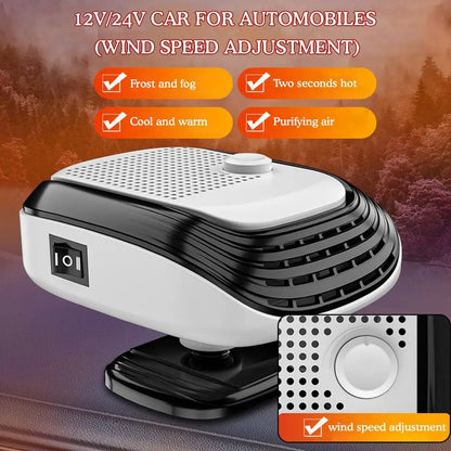 Car Heater 150W 12V/24V ABS - Defroster Portable Truck