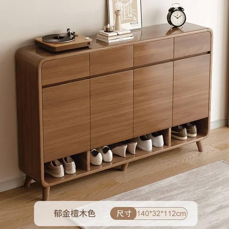 Nordic Luxury Shoe Cabinet with Drawers - Storage Space-Saving Interior
