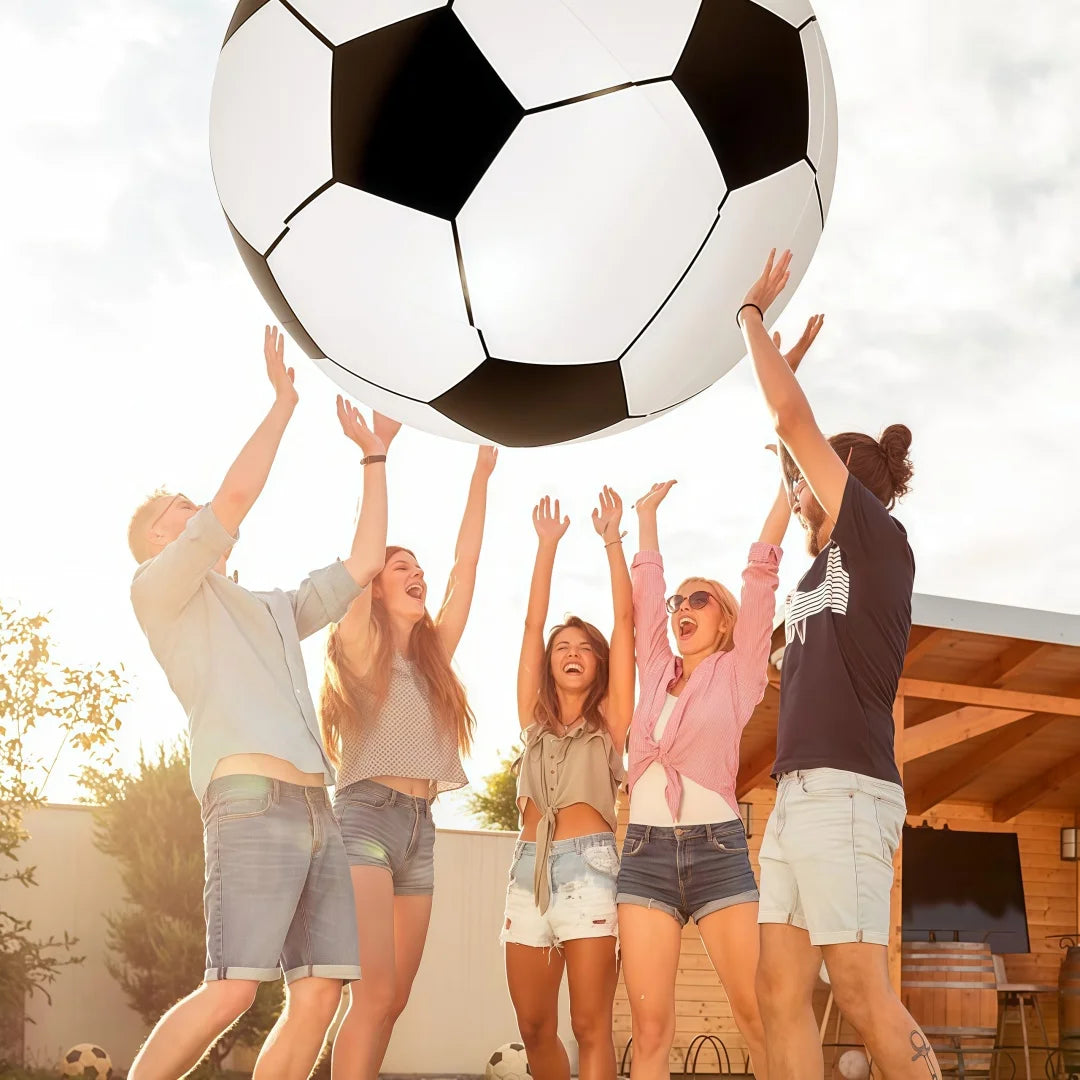 Giant Inflatable PVC Thick Football Ball - Outdoor Beach School Sports Game