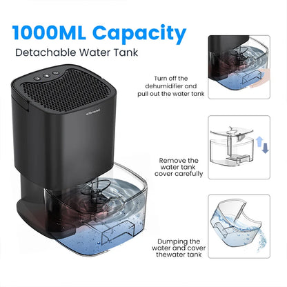 Dehumidifier 1000ML with Air Filter - Anti-Humidity Home & Desk