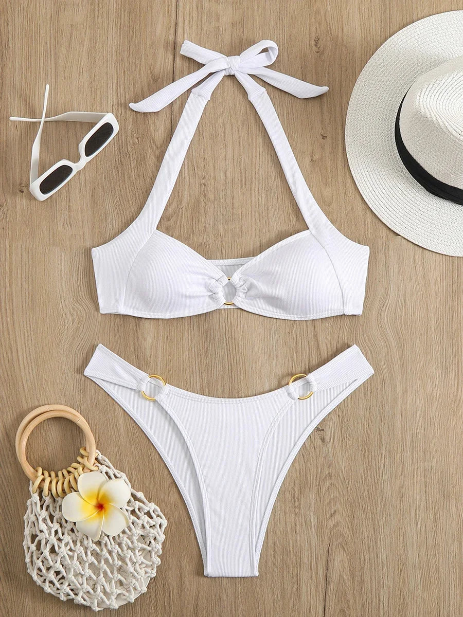 Women's Halter Bikini Set – Two-Piece Swimsuit | Beach & Pool 2025