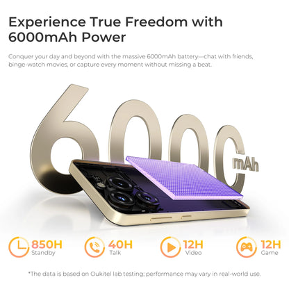 OUKITEL Smartphone C69 Android 15 - Screen 7.2" 24GB RAM 256GB 6000mAh