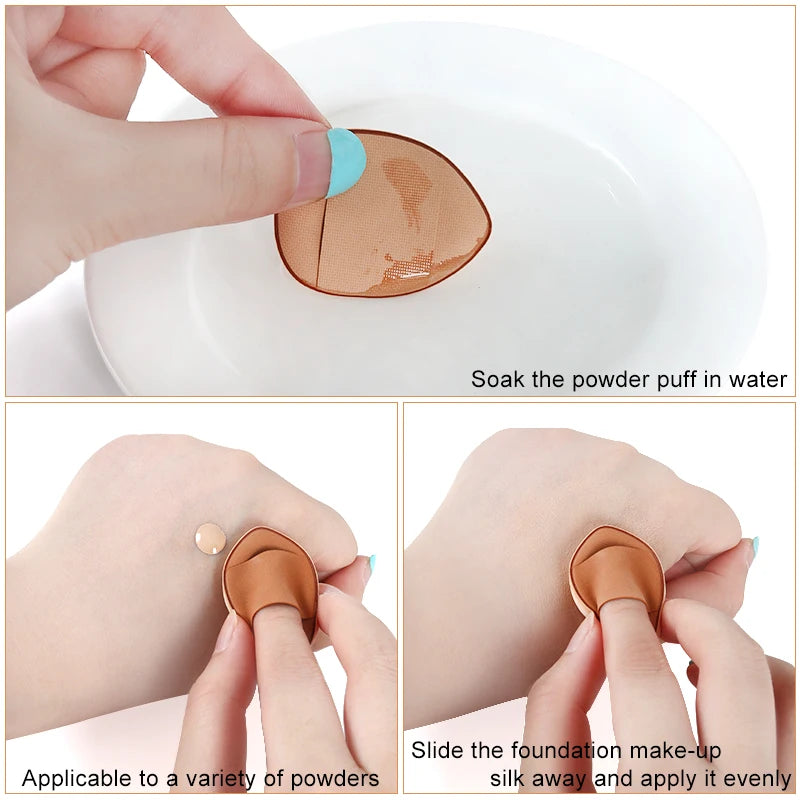 Mini Finger Puff Makeup Sponges 50/100pcs - Foundation Concealer Applicator