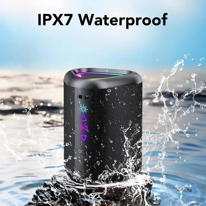 2025 LED IPX7 Bluetooth Speaker - Portable 24H Enhanced Bass